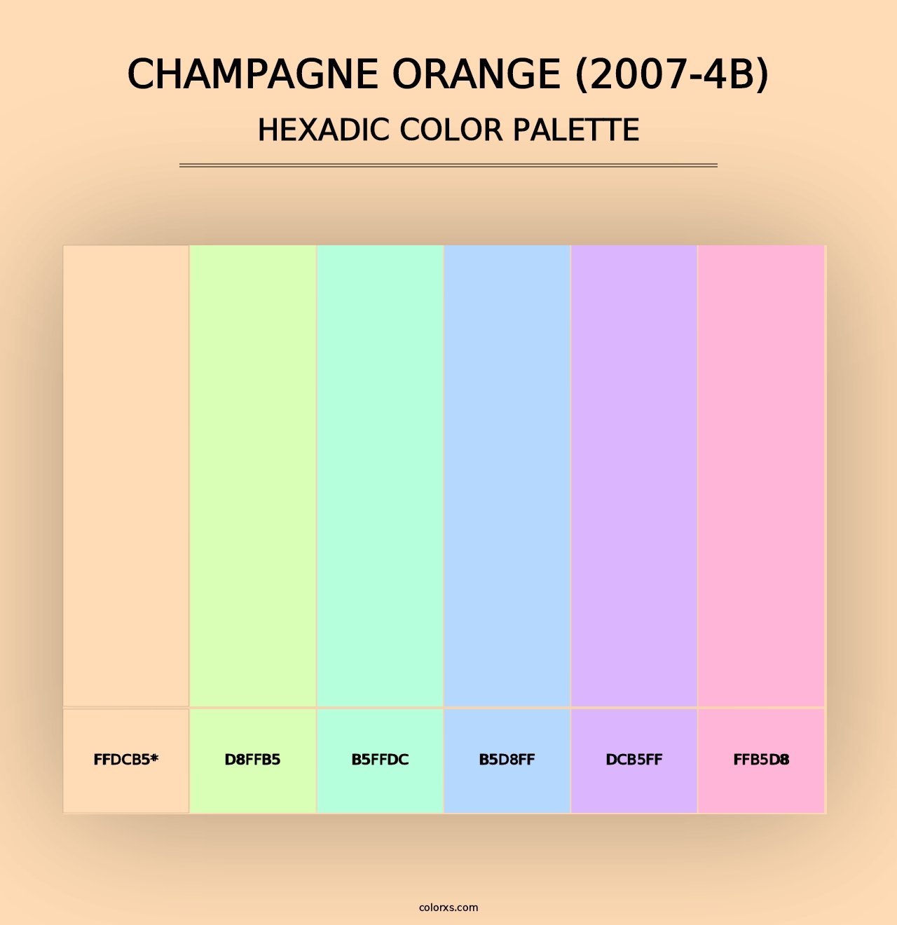 Champagne Orange (2007-4B) - Hexadic Color Palette