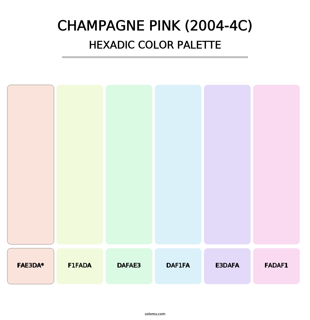 Champagne Pink (2004-4C) - Hexadic Color Palette