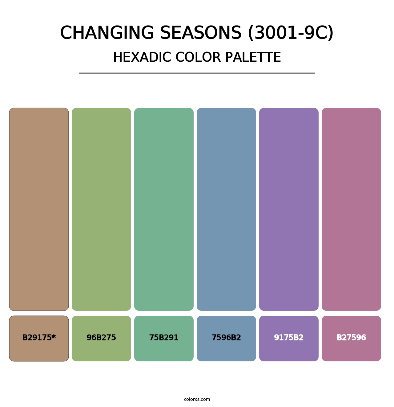 Changing Seasons (3001-9C) - Hexadic Color Palette