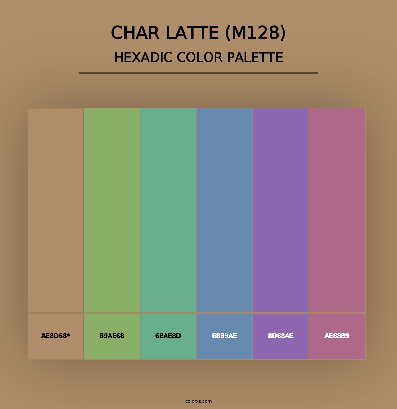 Char Latte (M128) - Hexadic Color Palette