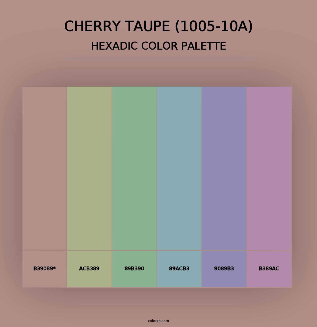 Cherry Taupe (1005-10A) - Hexadic Color Palette