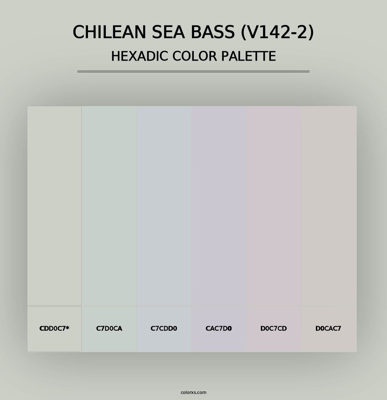 Chilean Sea Bass (V142-2) - Hexadic Color Palette