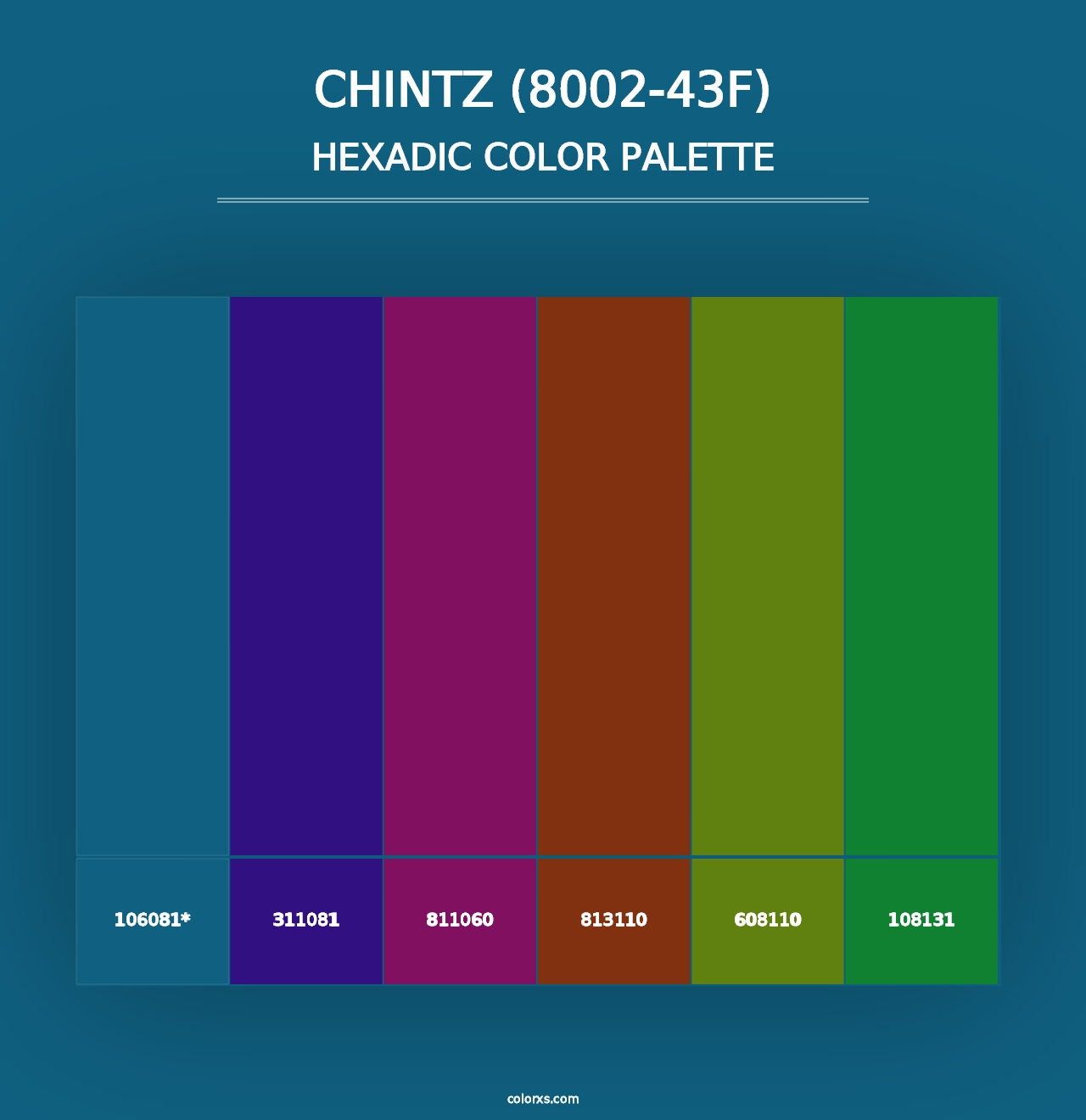 Chintz (8002-43F) - Hexadic Color Palette