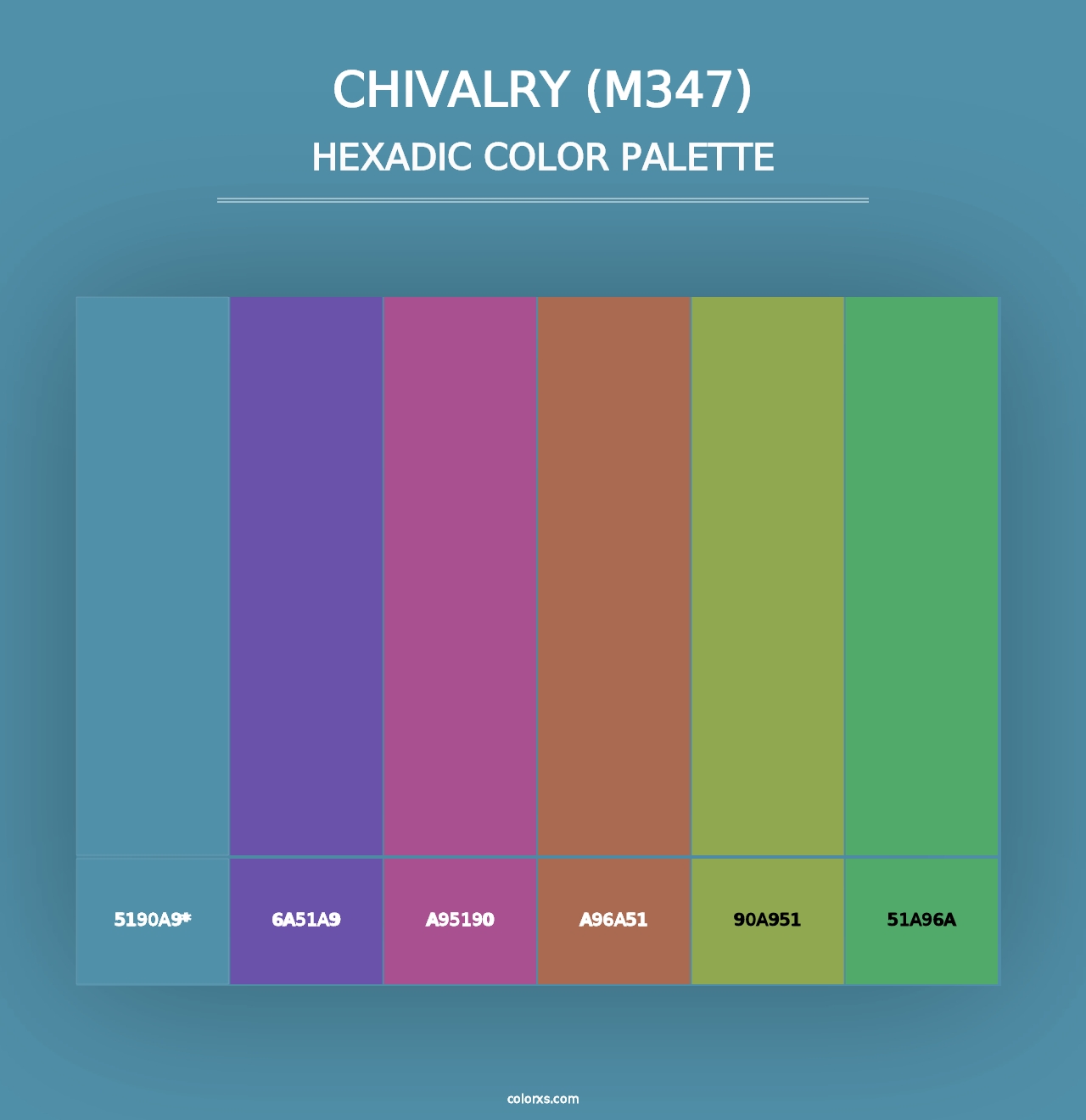 Chivalry (M347) - Hexadic Color Palette