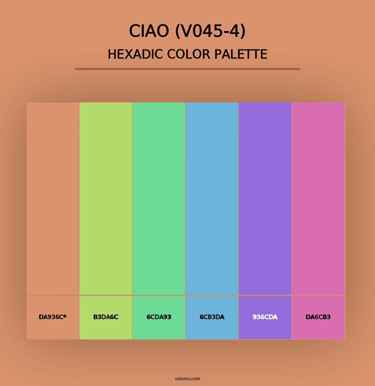 Ciao (V045-4) - Hexadic Color Palette