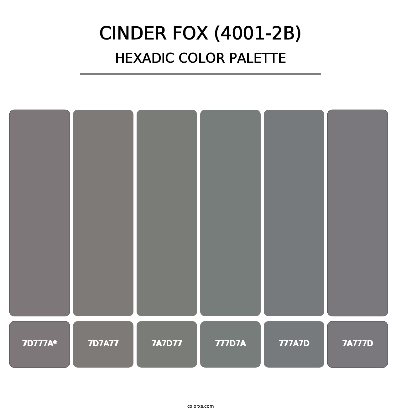 Cinder Fox (4001-2B) - Hexadic Color Palette