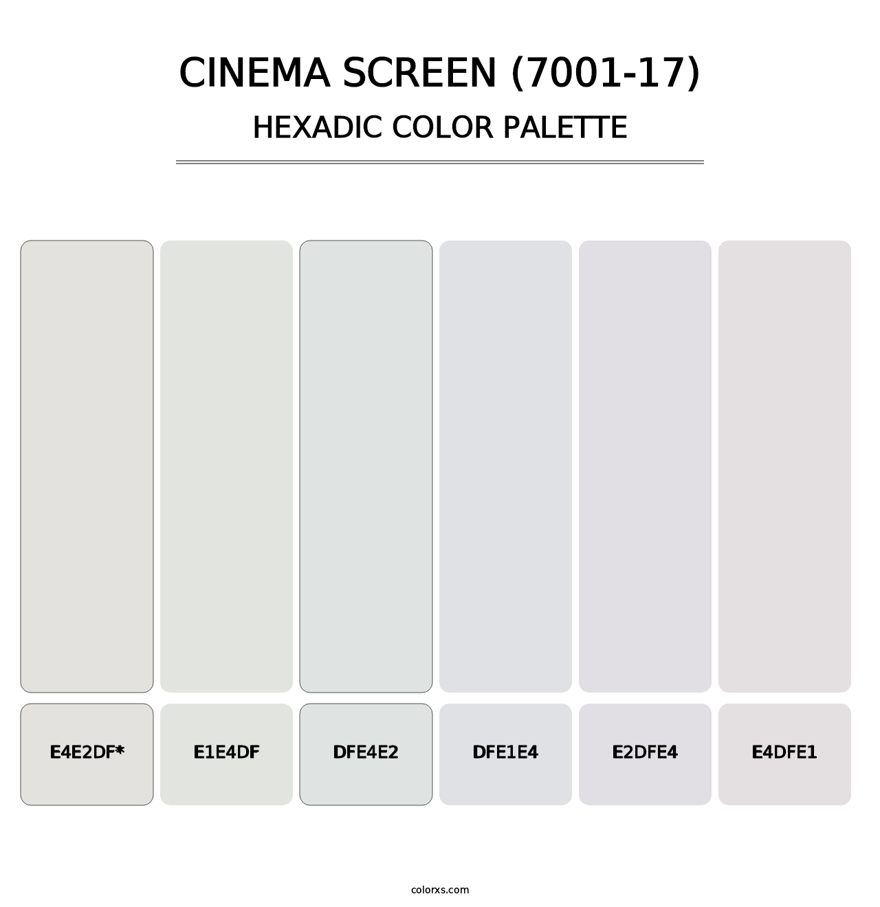 Cinema Screen (7001-17) - Hexadic Color Palette