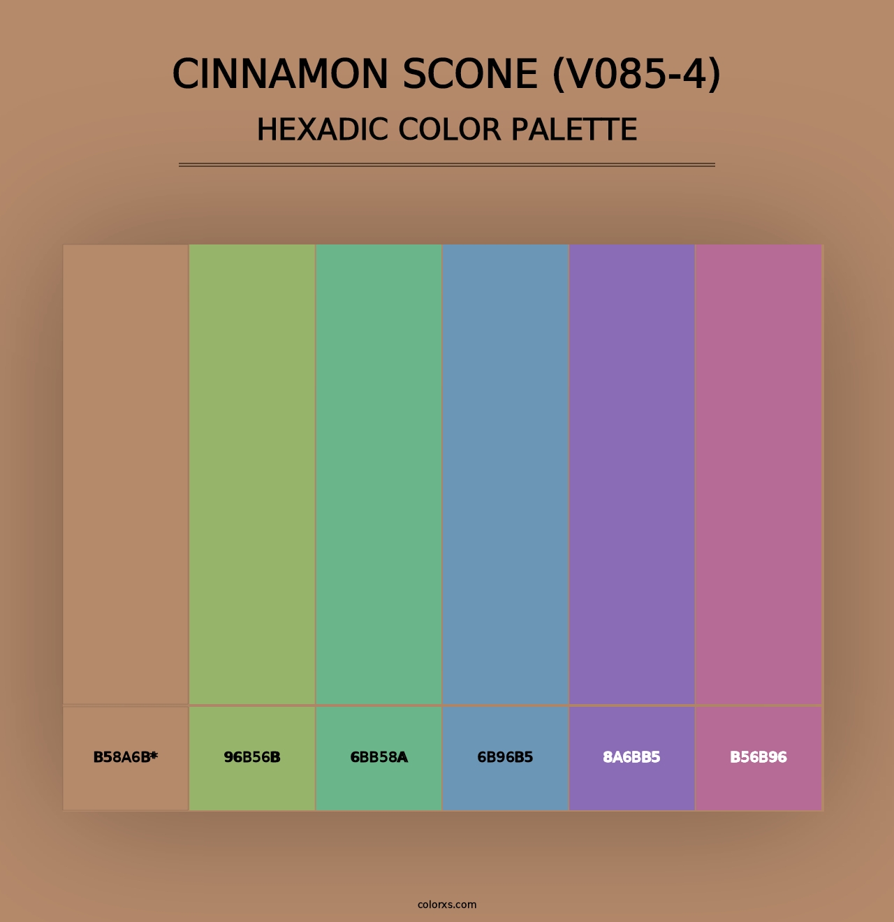 Cinnamon Scone (V085-4) - Hexadic Color Palette