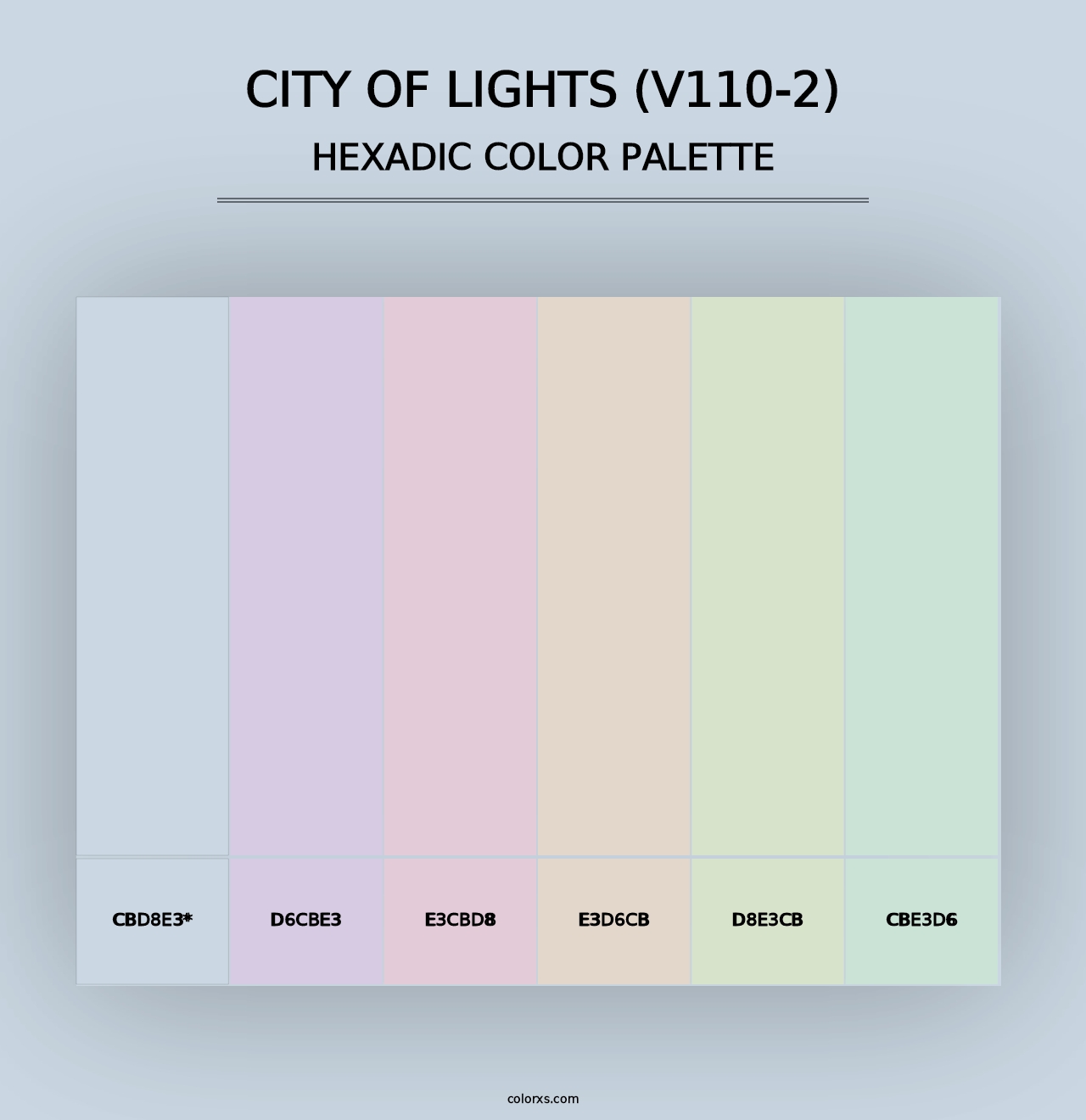 City of Lights (V110-2) - Hexadic Color Palette