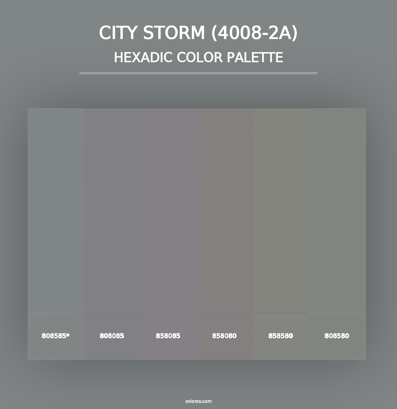 City Storm (4008-2A) - Hexadic Color Palette