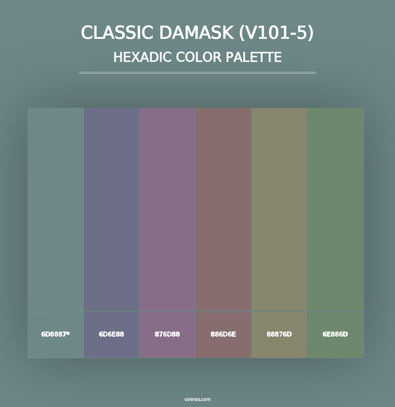 Classic Damask (V101-5) - Hexadic Color Palette