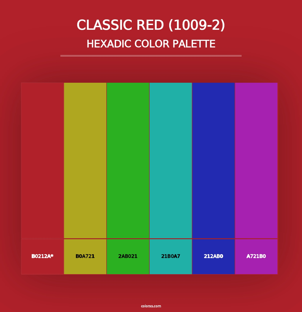 Classic Red (1009-2) - Hexadic Color Palette