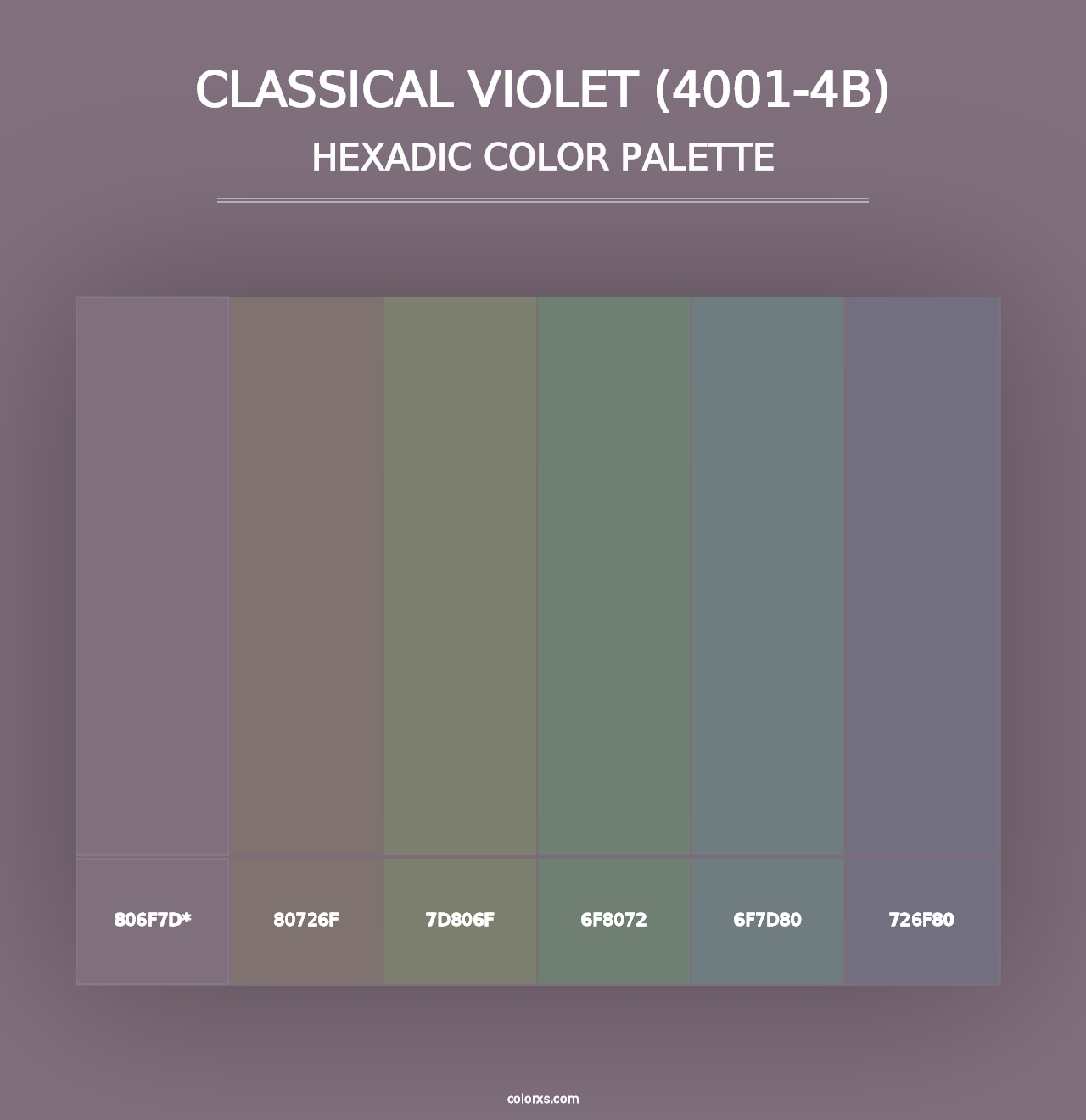 Classical Violet (4001-4B) - Hexadic Color Palette