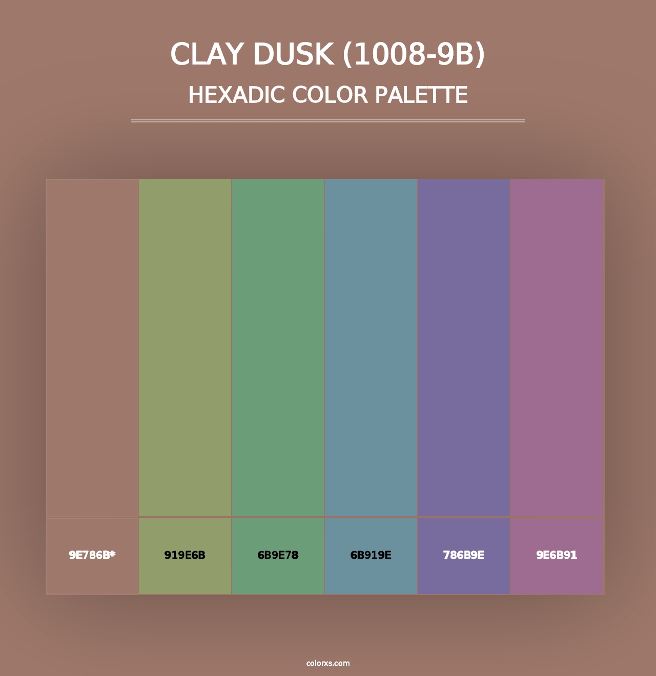 Clay Dusk (1008-9B) - Hexadic Color Palette