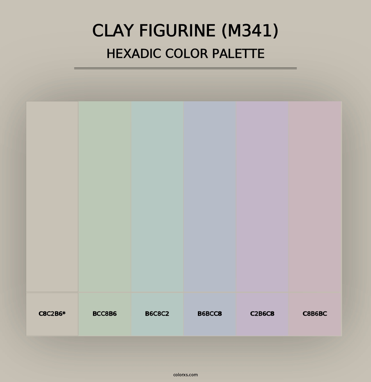 Clay Figurine (M341) - Hexadic Color Palette