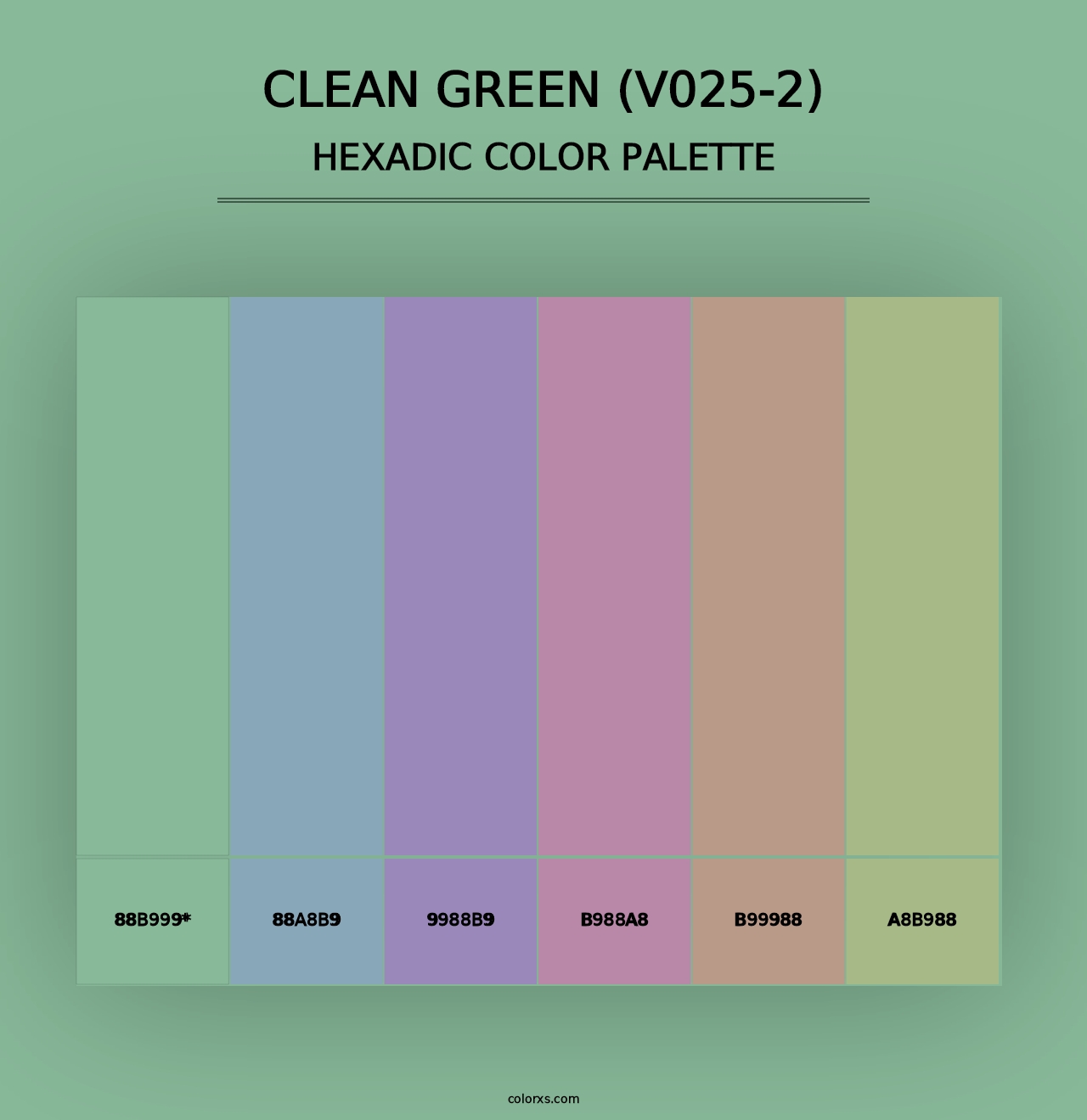 Clean Green (V025-2) - Hexadic Color Palette