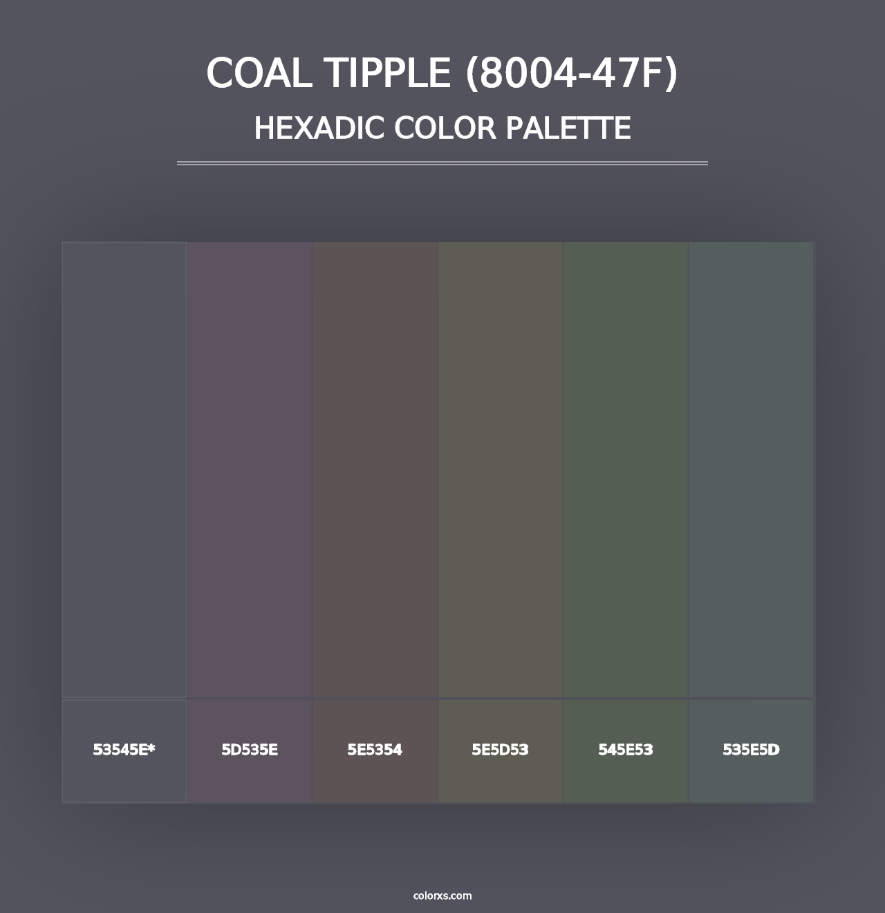 Coal Tipple (8004-47F) - Hexadic Color Palette