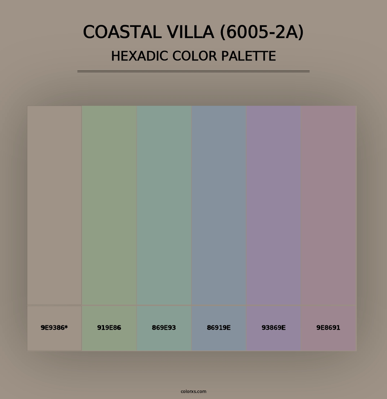 Coastal Villa (6005-2A) - Hexadic Color Palette