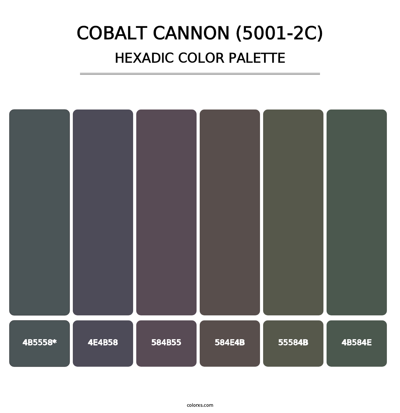 Cobalt Cannon (5001-2C) - Hexadic Color Palette