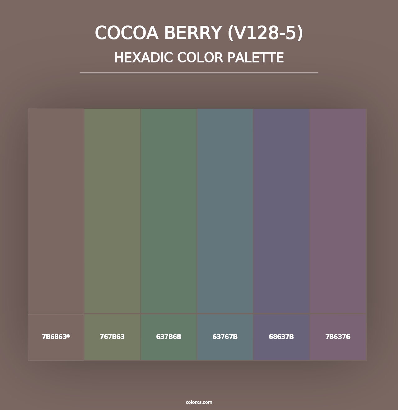 Cocoa Berry (V128-5) - Hexadic Color Palette