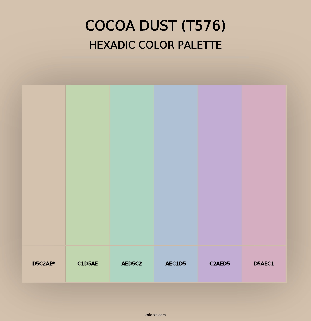 Cocoa Dust (T576) - Hexadic Color Palette