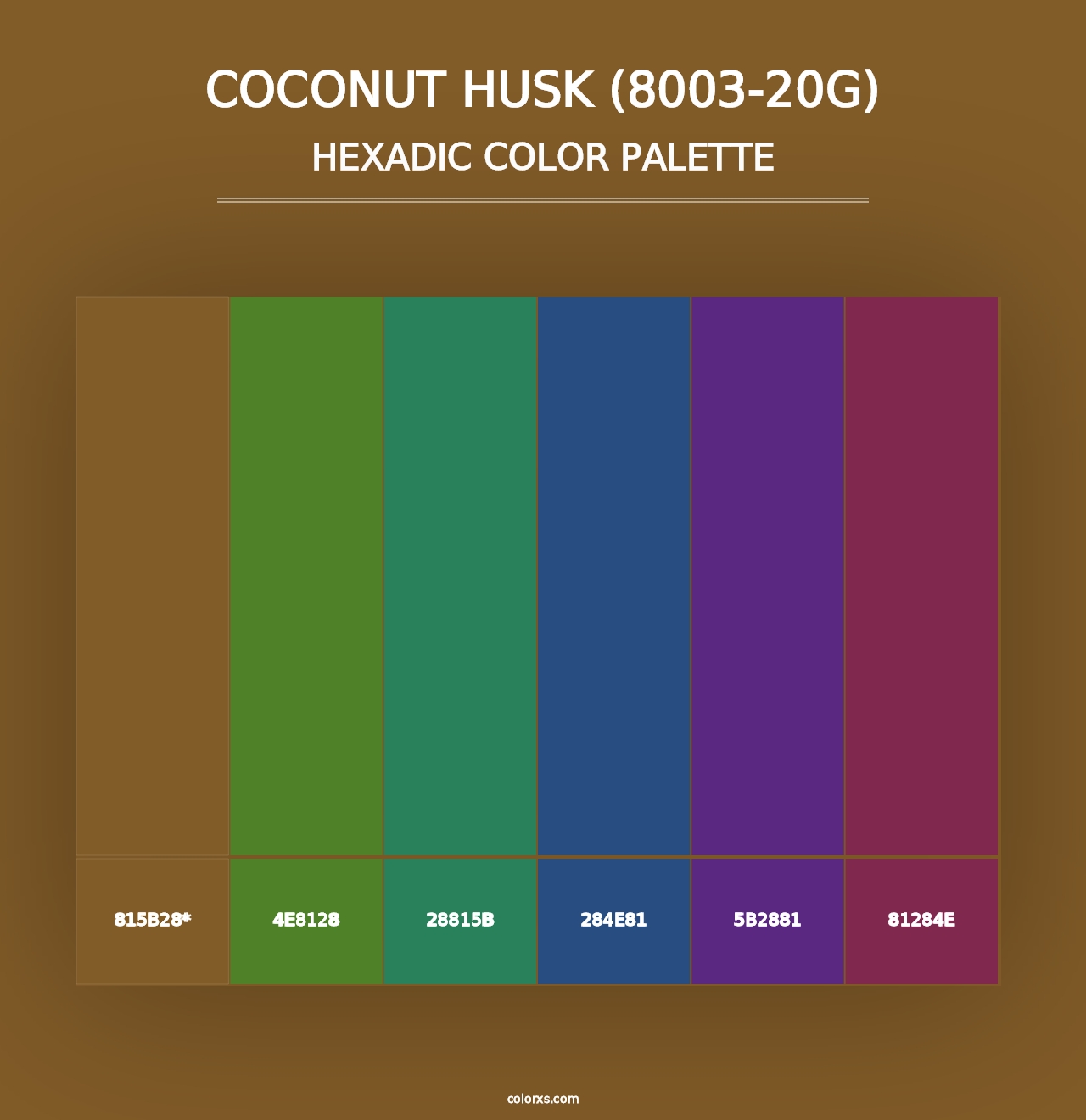 Coconut Husk (8003-20G) - Hexadic Color Palette