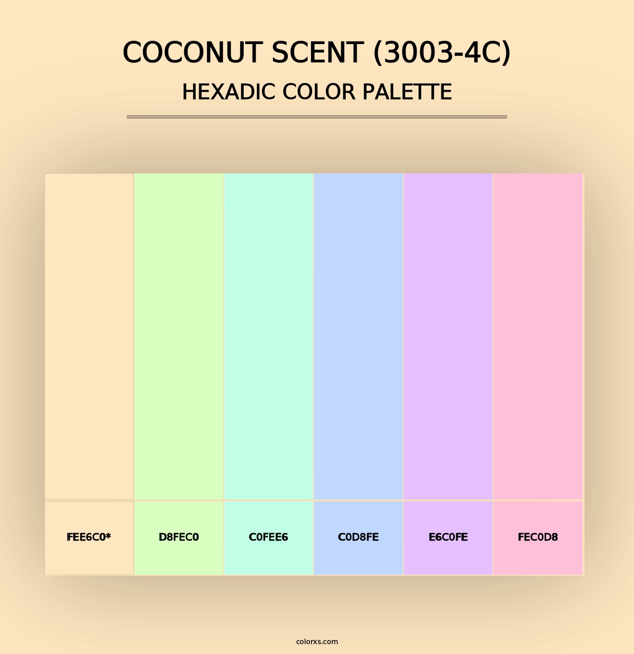 Coconut Scent (3003-4C) - Hexadic Color Palette