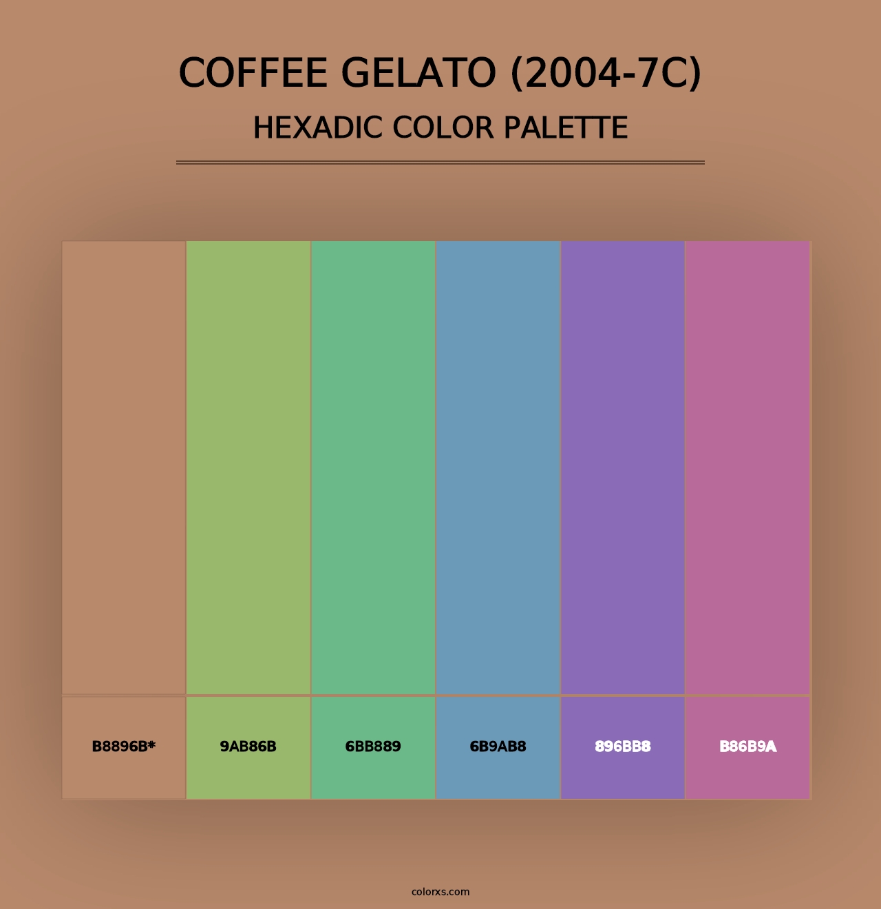 Coffee Gelato (2004-7C) - Hexadic Color Palette