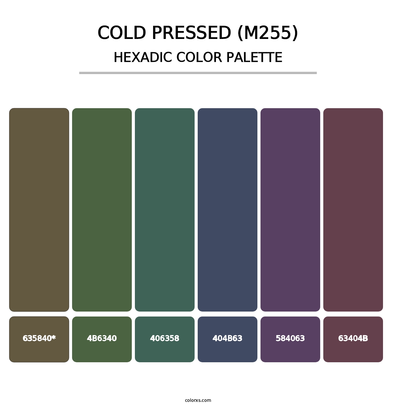 Cold Pressed (M255) - Hexadic Color Palette