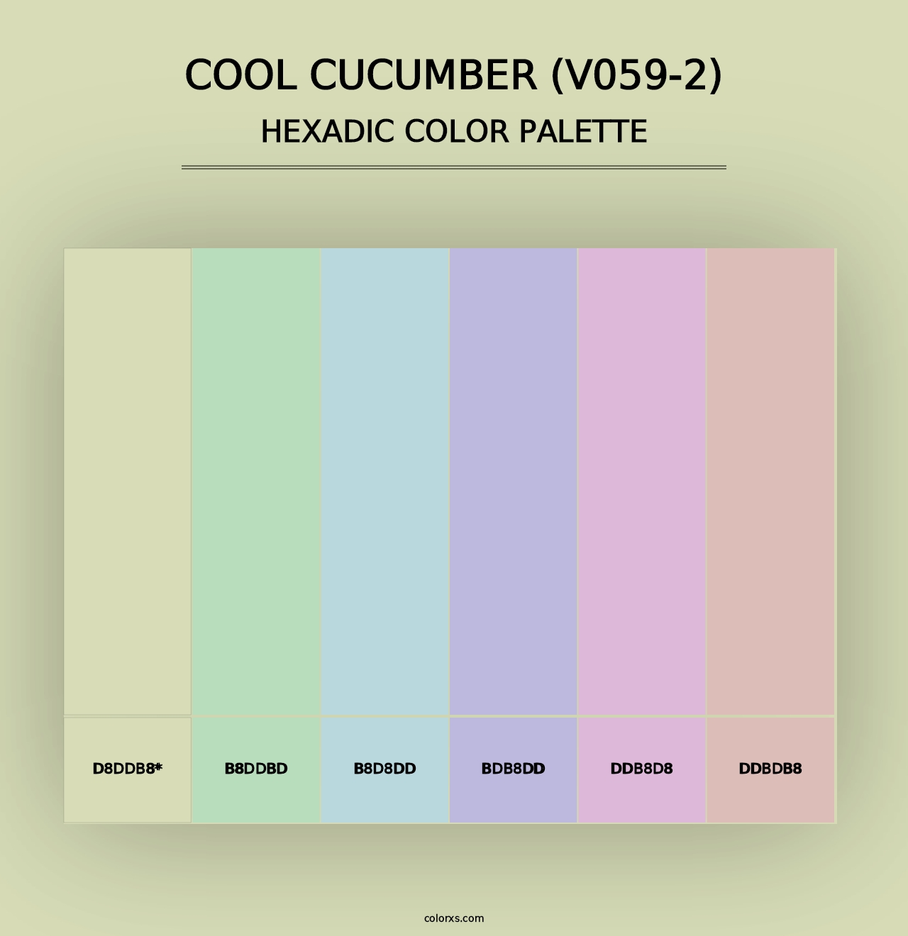 Cool Cucumber (V059-2) - Hexadic Color Palette