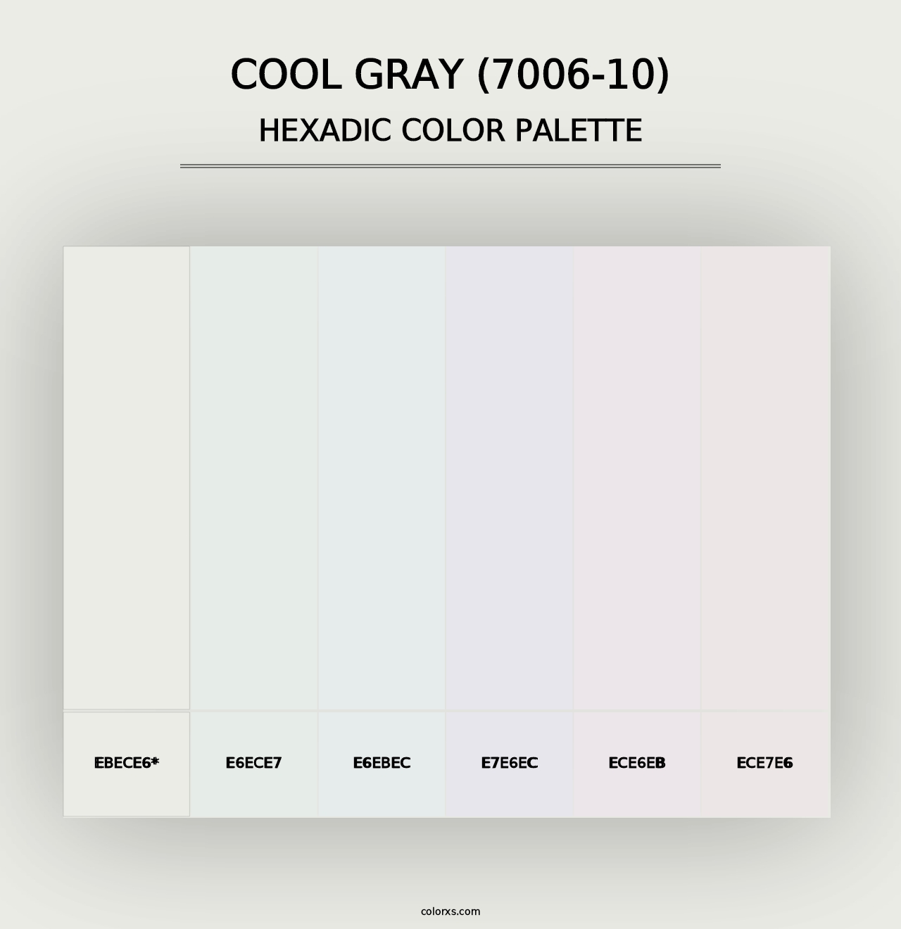 Cool Gray (7006-10) - Hexadic Color Palette