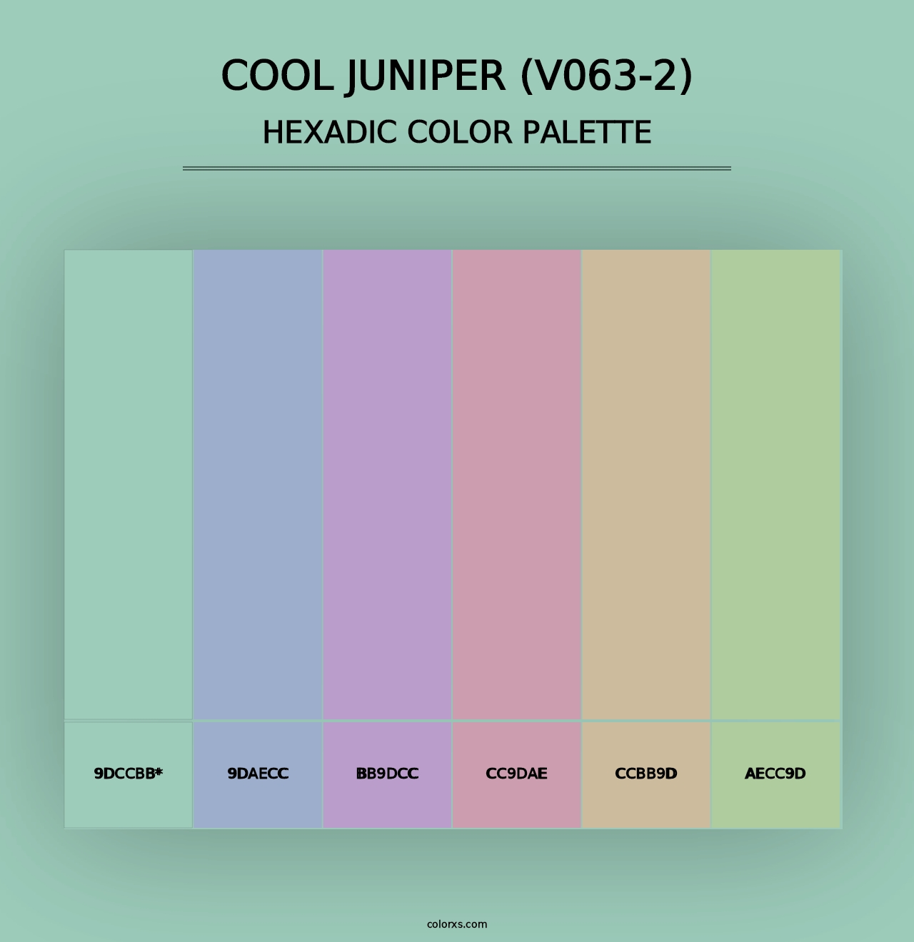 Cool Juniper (V063-2) - Hexadic Color Palette