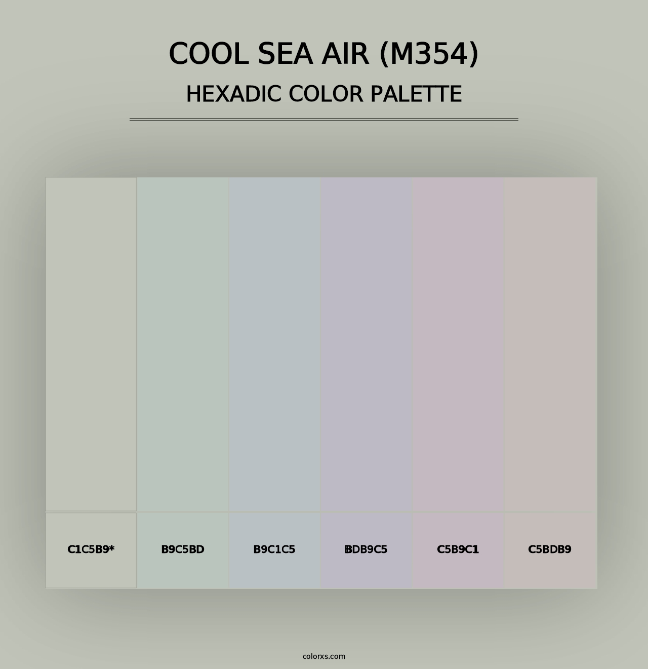 Cool Sea Air (M354) - Hexadic Color Palette