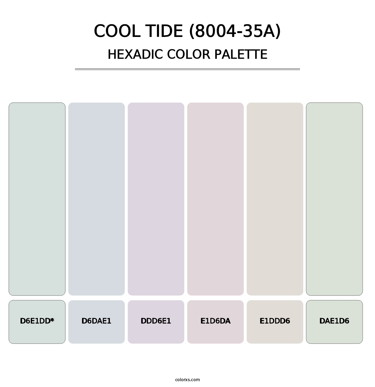 Cool Tide (8004-35A) - Hexadic Color Palette