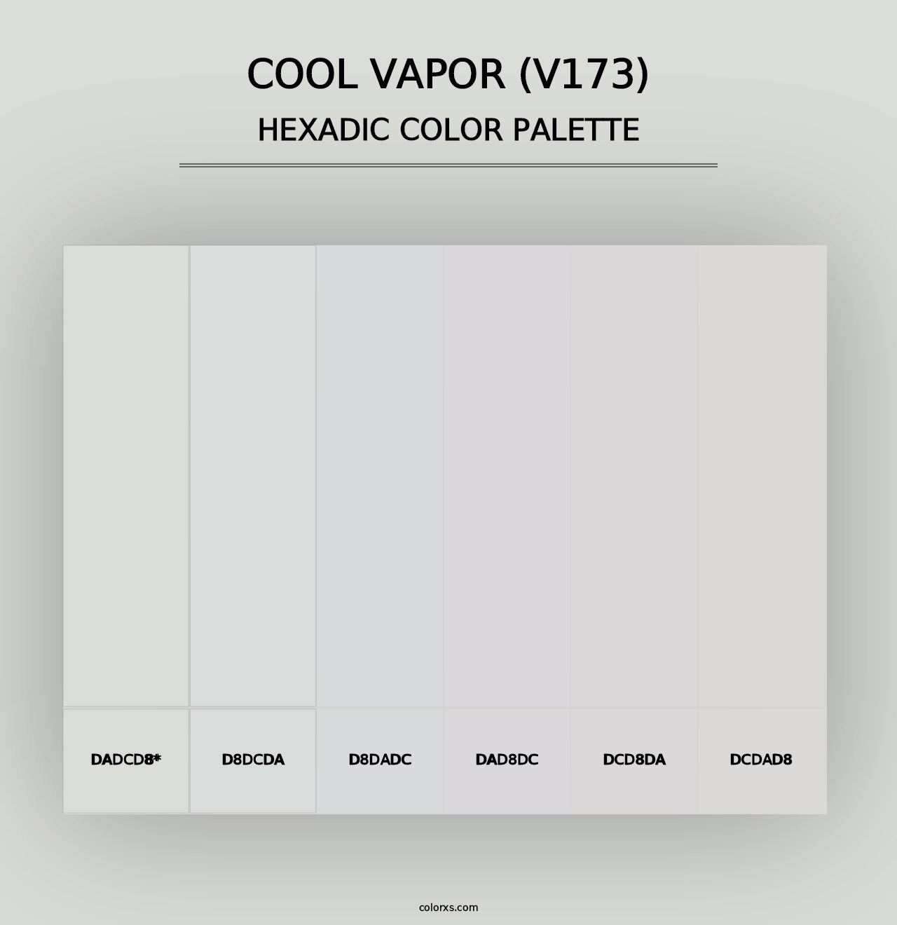 Cool Vapor (V173) - Hexadic Color Palette