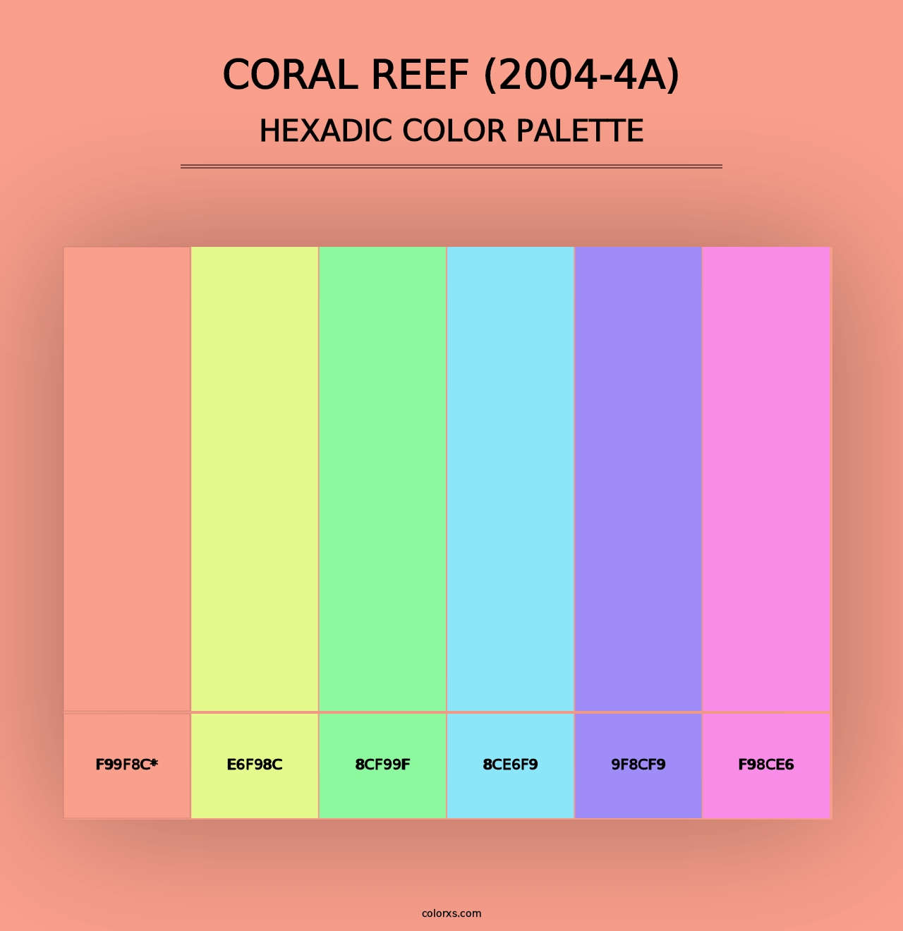 Coral Reef (2004-4A) - Hexadic Color Palette