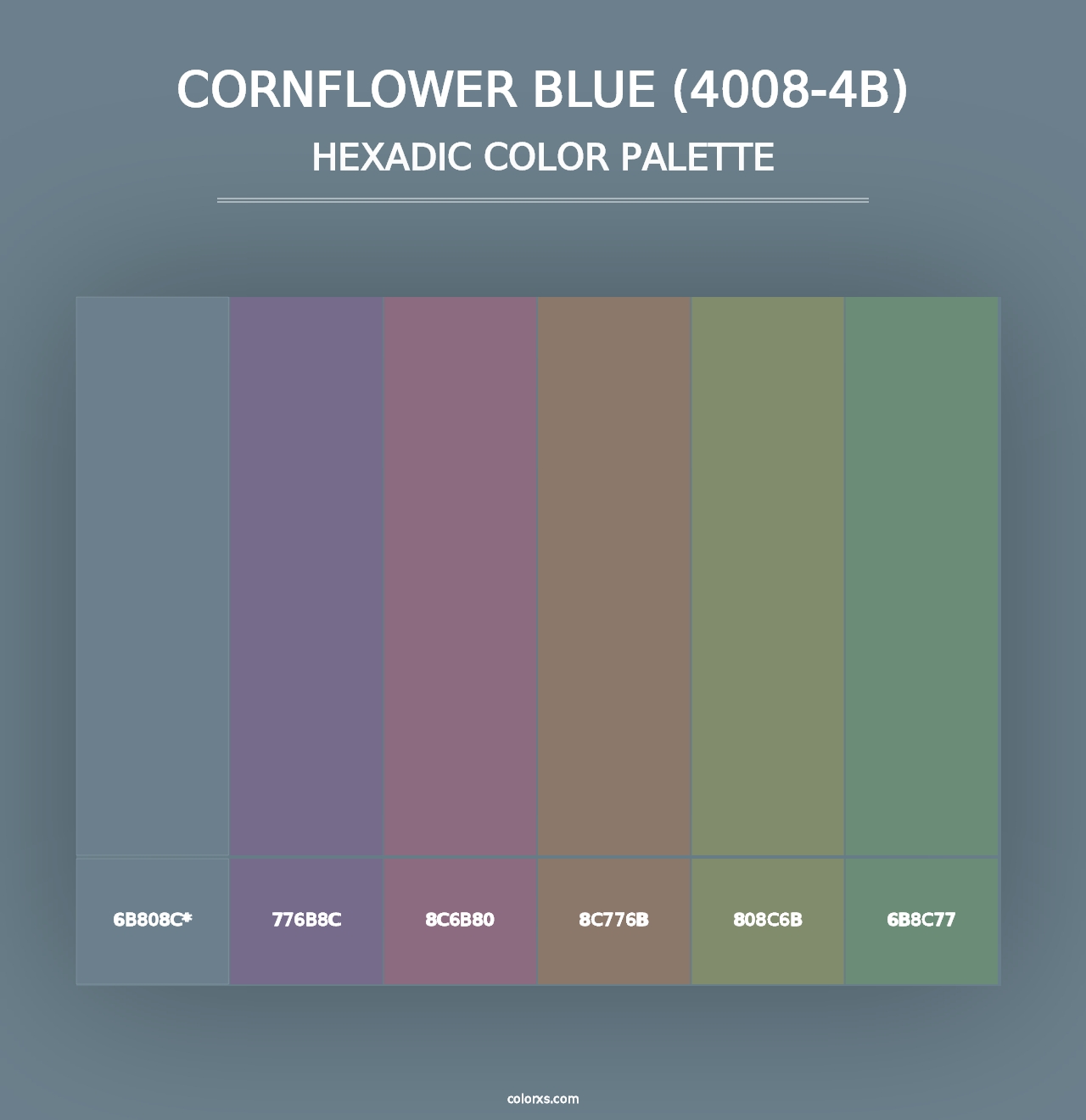 Cornflower Blue (4008-4B) - Hexadic Color Palette