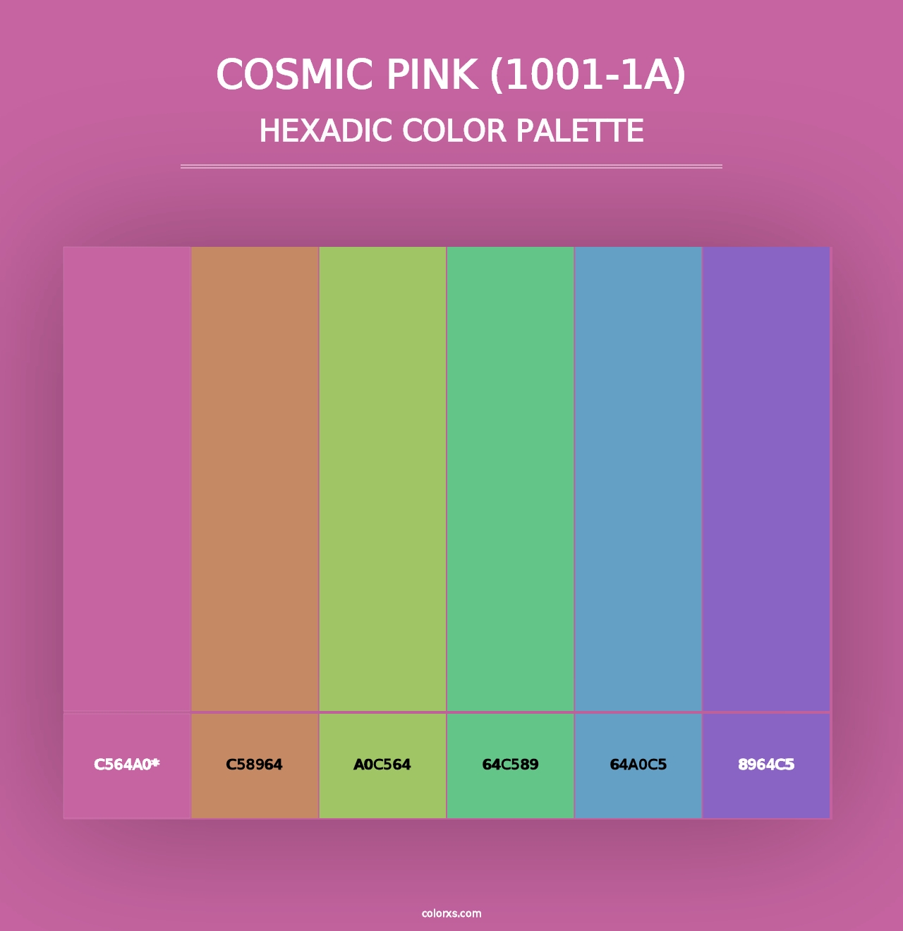 Cosmic Pink (1001-1A) - Hexadic Color Palette