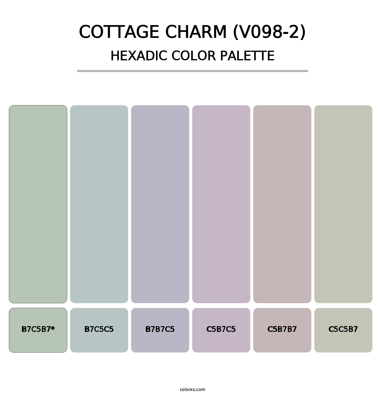 Cottage Charm (V098-2) - Hexadic Color Palette