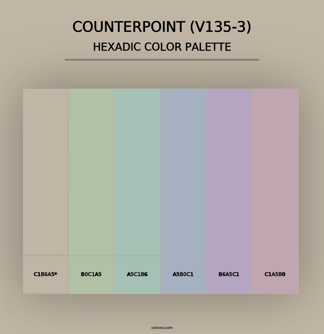 Counterpoint (V135-3) - Hexadic Color Palette