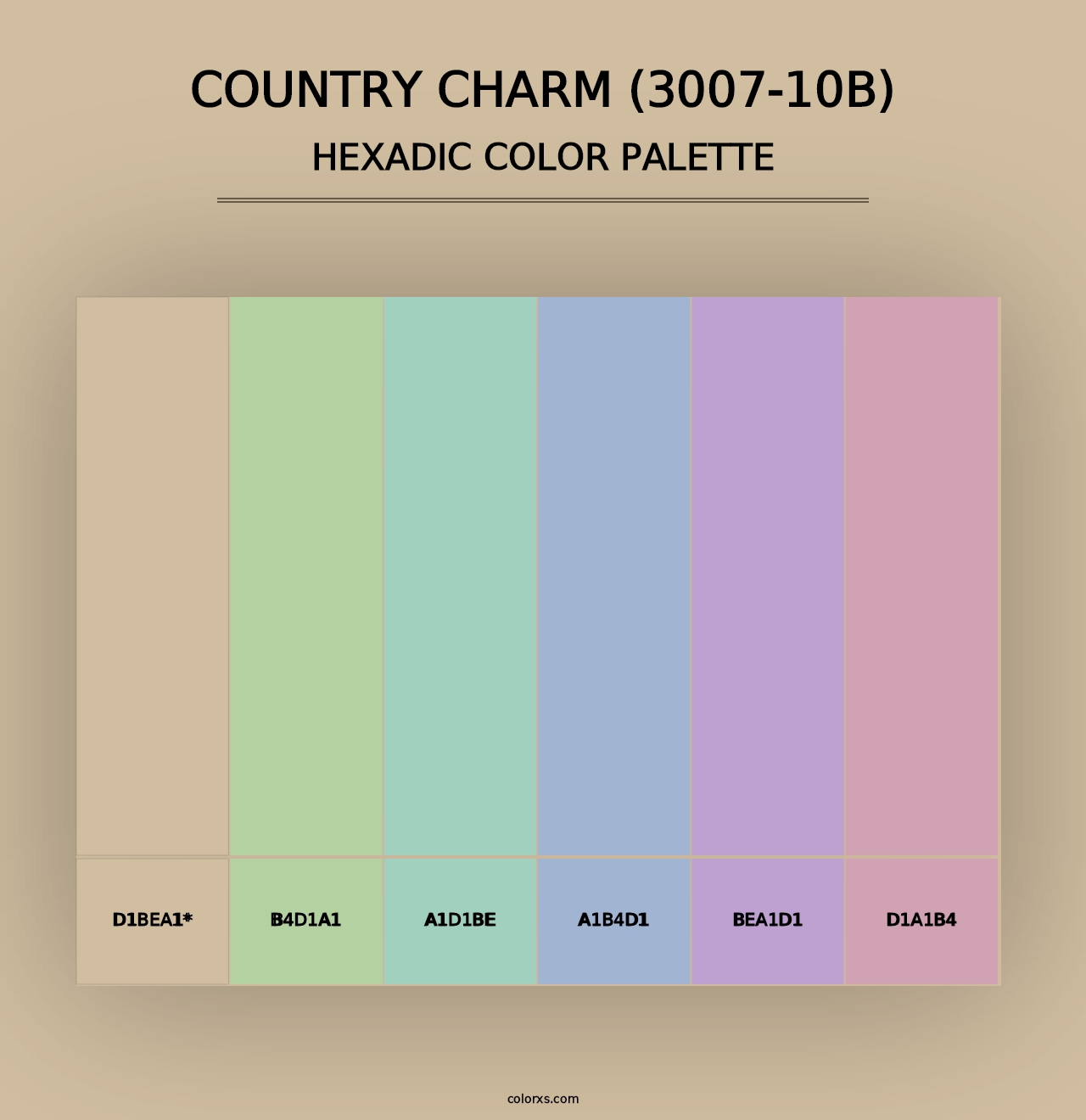 Country Charm (3007-10B) - Hexadic Color Palette