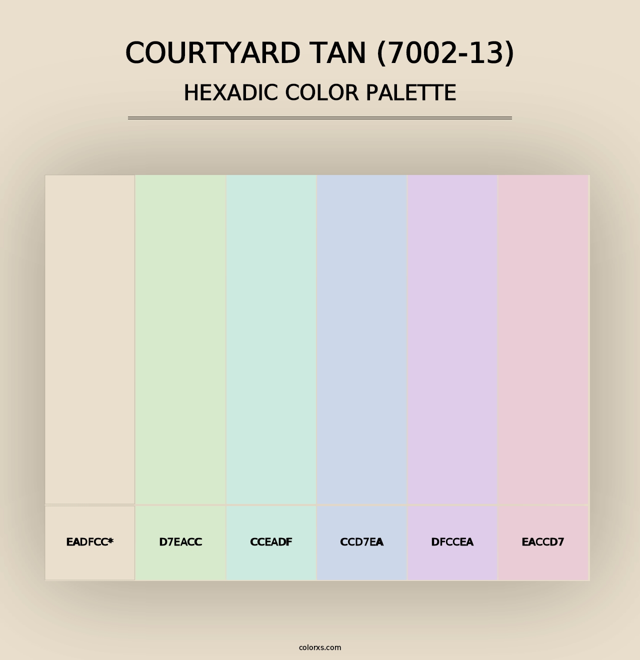 Courtyard Tan (7002-13) - Hexadic Color Palette