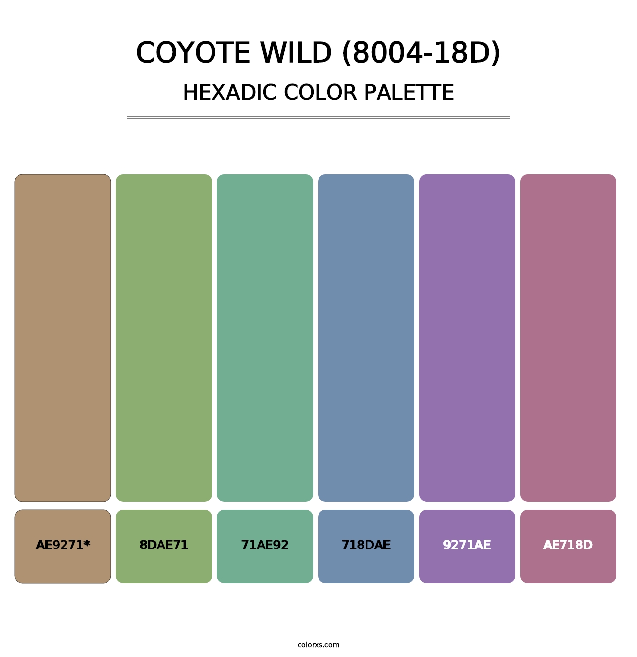 Coyote Wild (8004-18D) - Hexadic Color Palette