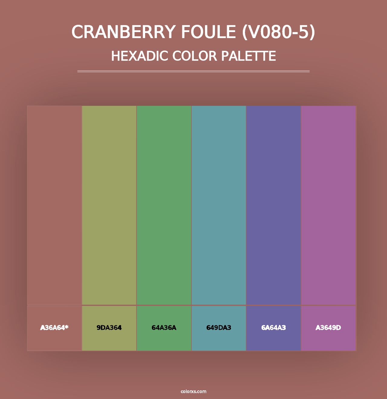 Cranberry Foule (V080-5) - Hexadic Color Palette