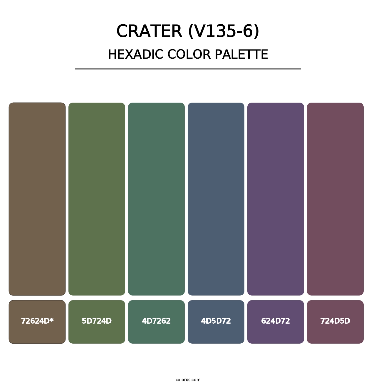 Crater (V135-6) - Hexadic Color Palette