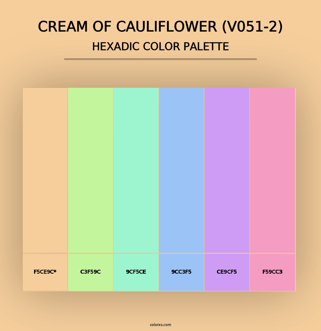 Cream of Cauliflower (V051-2) - Hexadic Color Palette