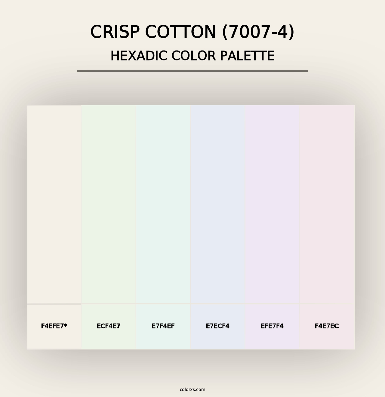 Crisp Cotton (7007-4) - Hexadic Color Palette