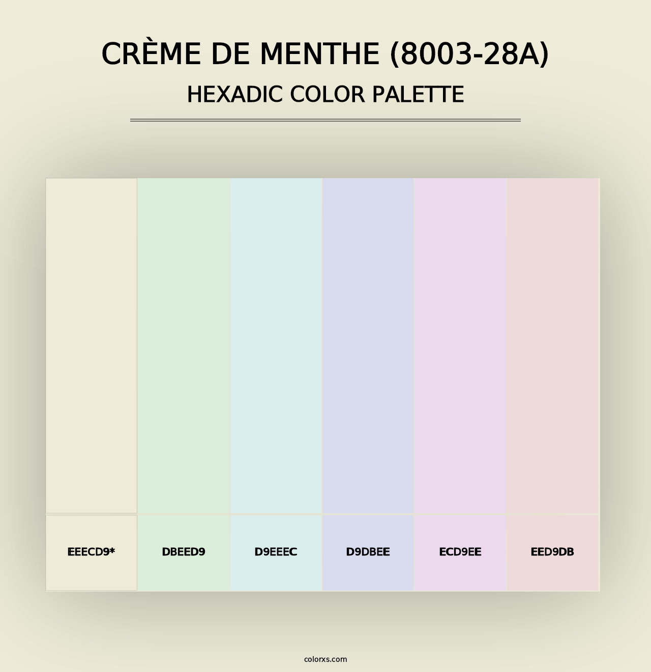 Crème de Menthe (8003-28A) - Hexadic Color Palette