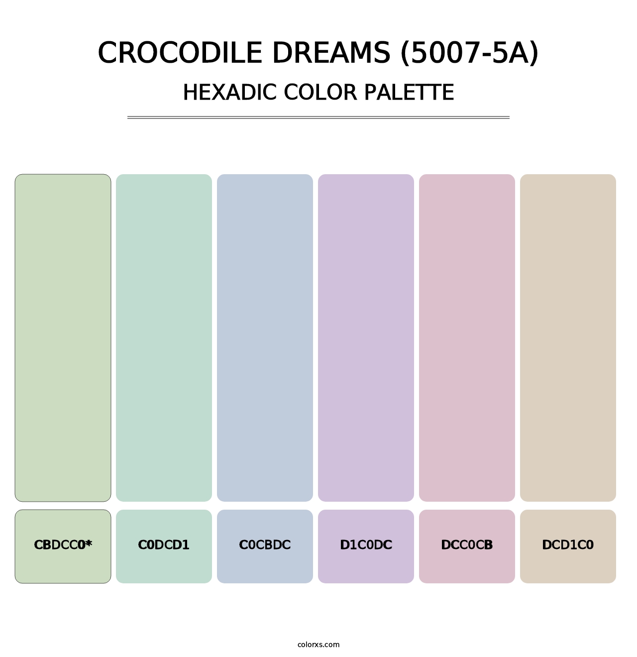 Crocodile Dreams (5007-5A) - Hexadic Color Palette