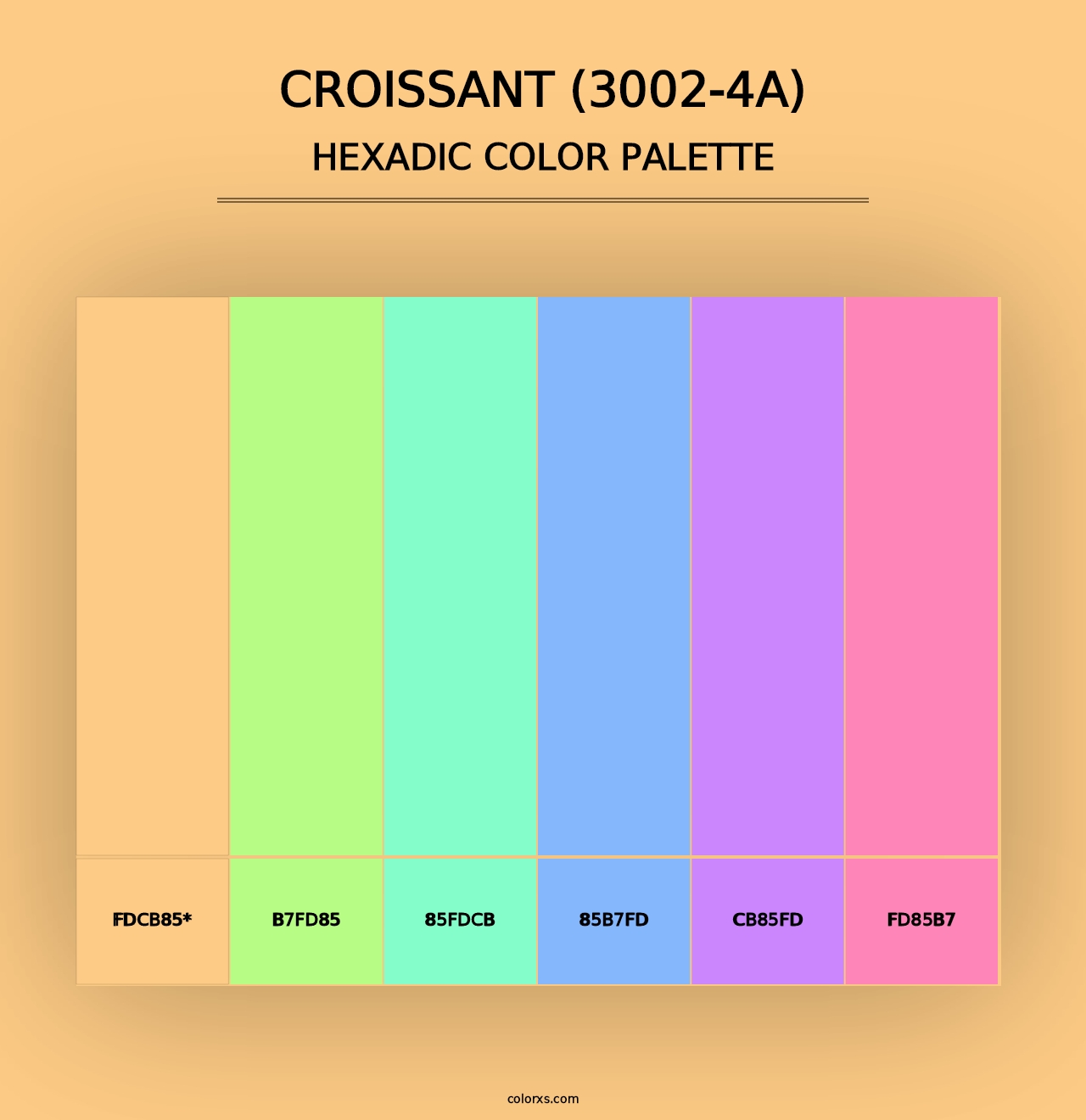 Croissant (3002-4A) - Hexadic Color Palette